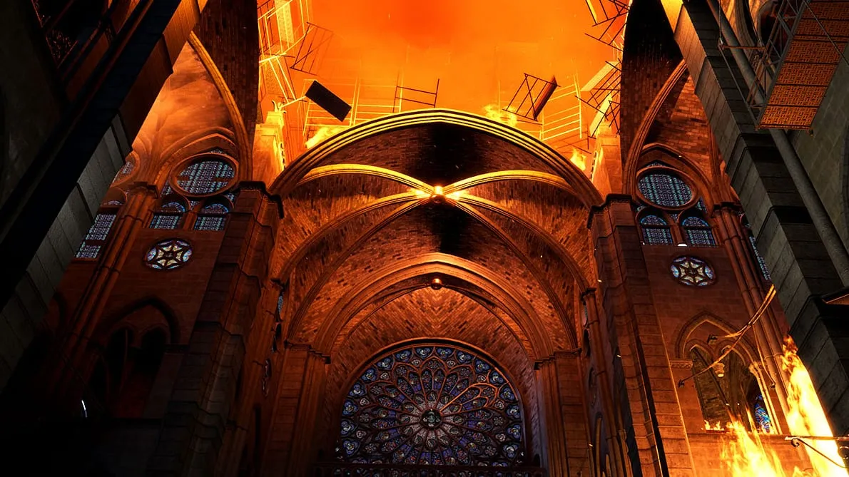 Кадр из игры Escape Notre-Dame on Fire, 2